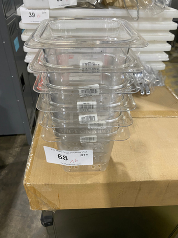 NEW! Cambro Clear Poly Perforated Food Pans! 6x Your Bid!