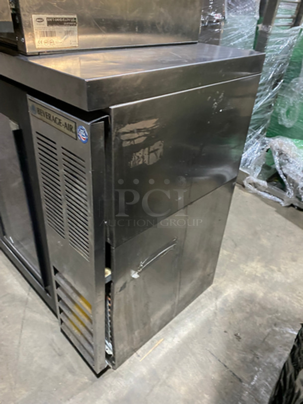 Beverage Air Commercial Refrigerated 2 Door Bar Back Cooler! With View Through Doors! Poly Coated Racks! Stainless Steel Body! Model: BB48GSY-1-S-27-LED SN: 11507923 115V 60HZ 1 Phase - Image 2 of 7