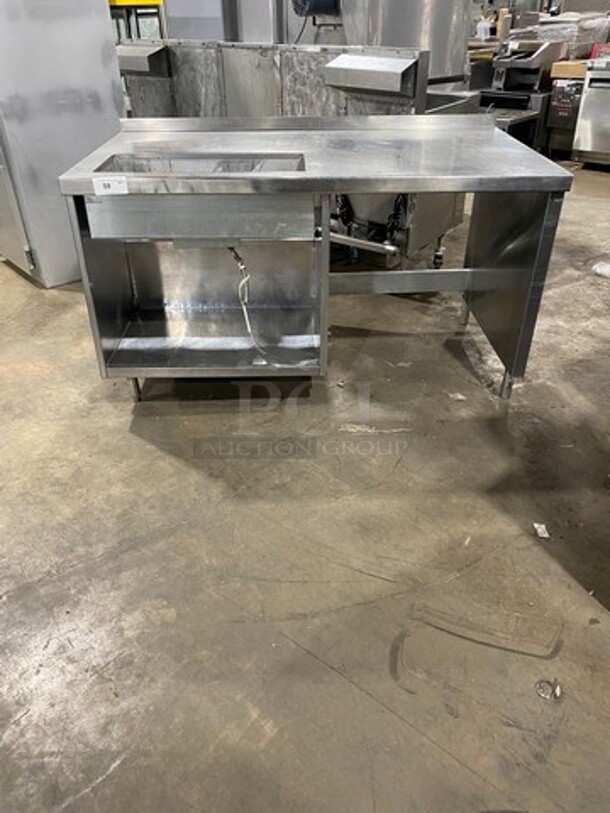 Commercial Electric Powered Single Well Food Warmer Serving Station! With Storage Space Underneath! All Stainless Steel! On Legs! - Image 1 of 9