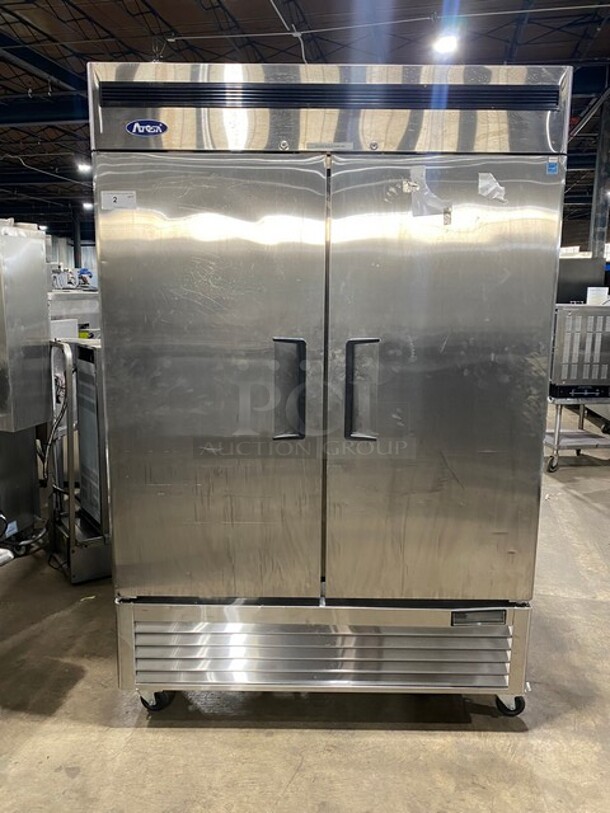 Atosa 2018 All Stainless Steel 2 Door Reach-in Vertical Freezer!! MODEL: MBF8503GR! 115V 1PH! On Casters!
 - Image 1 of 8
