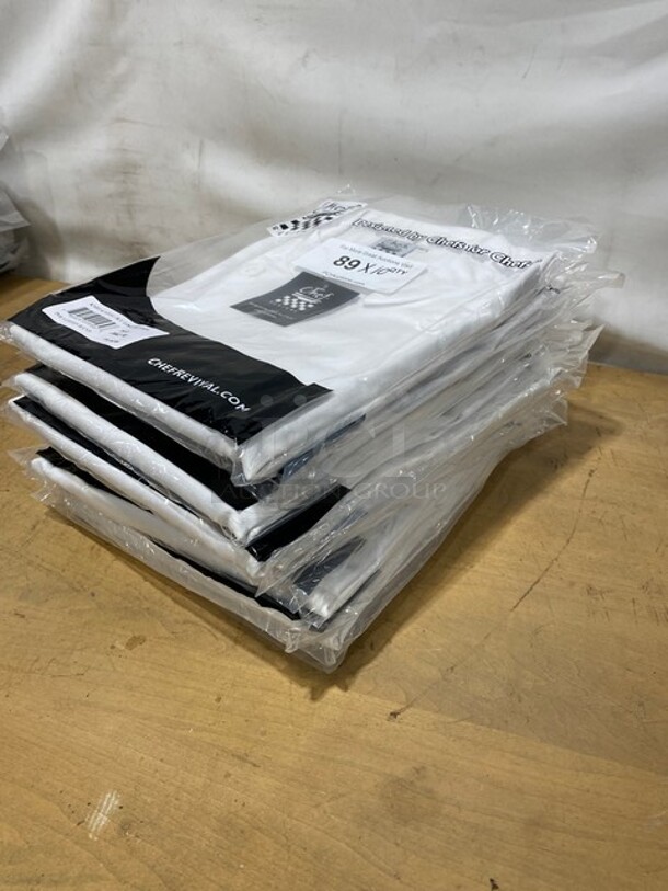 NEW! Chef Revival M White Chef Coats! 10X Your Bid!  - Image 2 of 5
