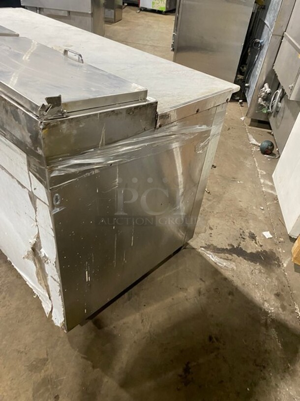 Bari Commercial Refrigerated Pizza Prep Table! With Marble Top! With 3 Door Underneath Storage Space! All Stainless Steel! On Casters! - Image 3 of 10