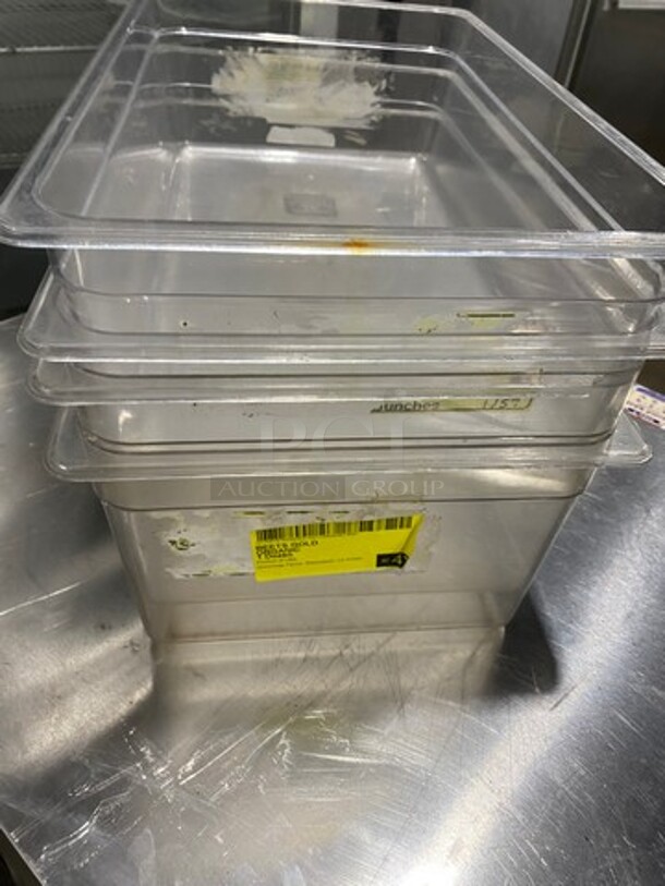 Winco Clear Poly Food Containers! 4x Your Bid! - Image 3 of 7