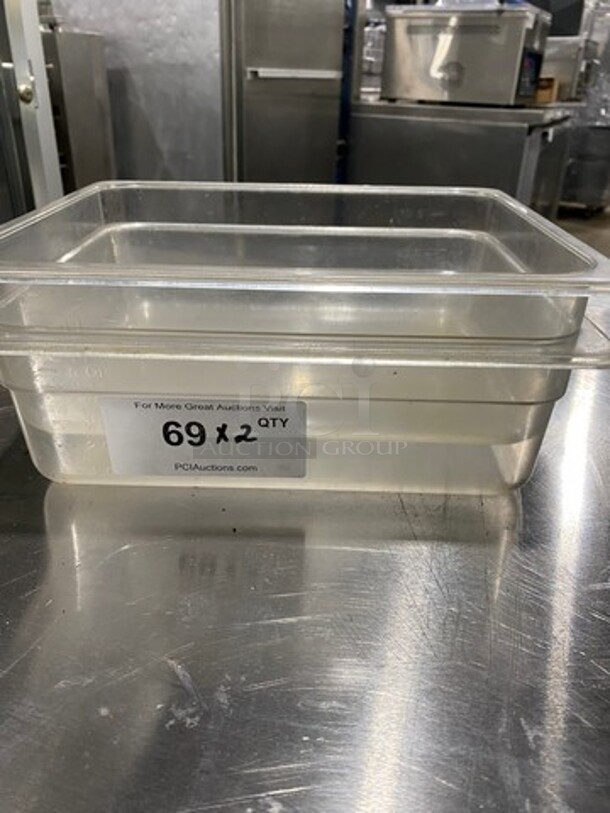 Winco Clear Poly Food Containers! 2x Your Bid!