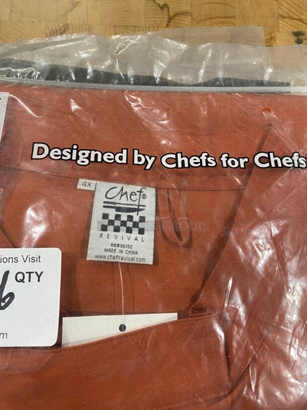 NEW! Chef Revival Cool Crew Fresh Spice Jacket! Size 4x! 6x Your Bid! - Image 2 of 4