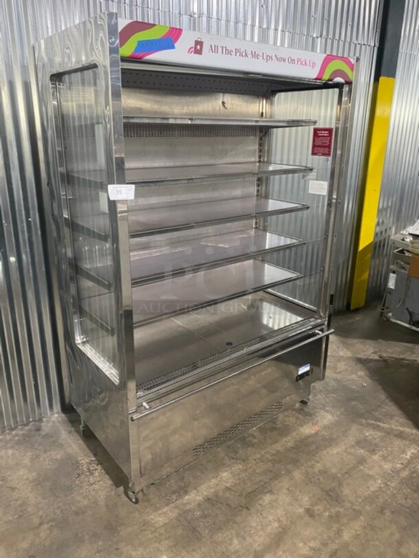 Karlos 200 UL Stainless Steel Commercial Refrigerated Grab N Go Open Merchandiser! On Casters! SN: 48219 230V - Image 10 of 10