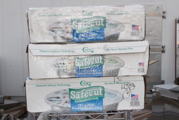 BRAND NEW SCRATCH & DENT! Choice Safecut 18" x 2000' Premium Foodservice Film with Slide Cutter. Packaging is damaged. 5x Your Bid - Image 2 of 4