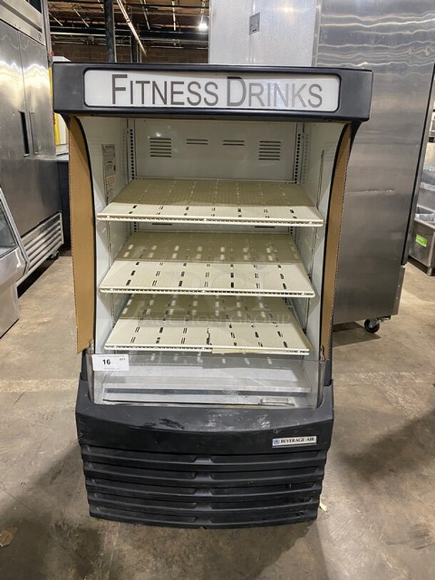 Beverage Air Black Refrigerated Open Grab-N-Go Reach In Cooler Merchandiser! MN: BZ13-1-B 115V! 60HZ! 1Phase! - Image 1 of 9