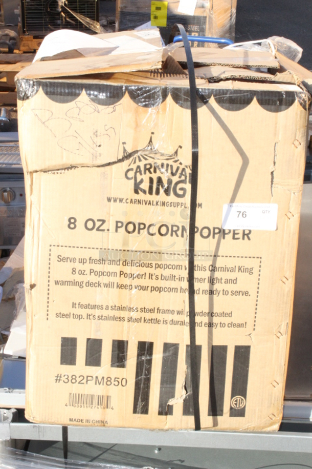BRAND NEW SCRATCH & DENT! Carnival King PM850 8 oz. Commercial Popcorn Machine / Popper - 120V, 850W. Glass is broken.  - Image 2 of 2
