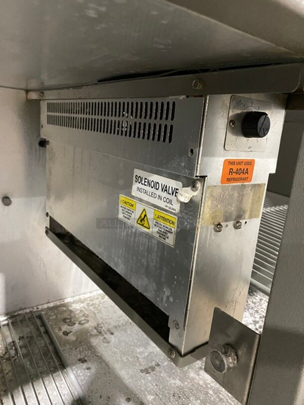 Randell Commercial Refrigerated Pizza Prep Table! With Double Doors Storage Space Underneath!  All Stainless Steel! On Casters! Model: 8268N 115V 60HZ 1 Phase - Image 6 of 9