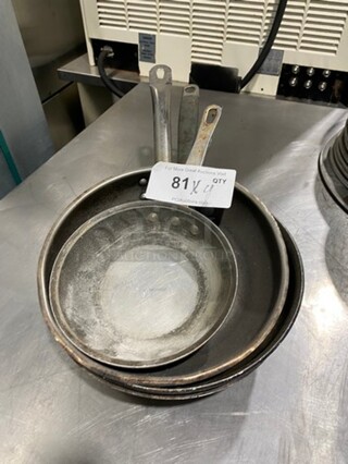 Assorted Size Frying Pans! 4x Your Bid!