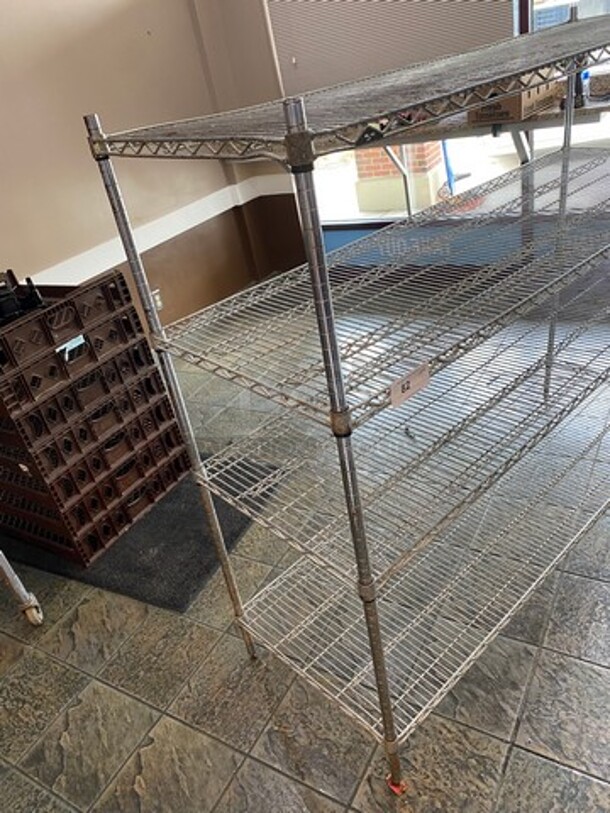 Commercial Metal 4 Tier Shelf! On Legs! BUYER MUST DISMANTLE! PCI CANNOT DISMANTLE FOR SHIPPING! PLEASE CONSIDER FREIGHT CHARGES! - Image 2 of 5