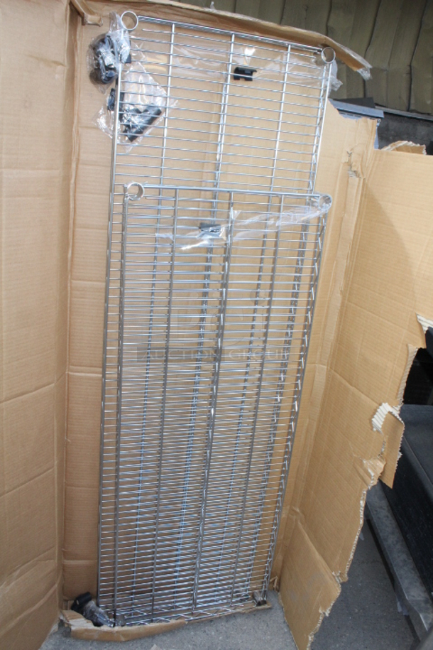 BRAND NEW SCRATCH & DENT! Chrome Wire Shelfs. 2 Sizes. 24x48 & 24x60. 2x Your Bid - Image 2 of 4