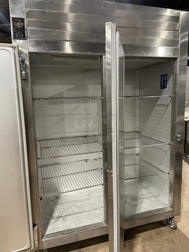 Traulsen Commercial 2 Door Reach In Freezer! With Racks! All Stainless Steel! Model LT232WUT Serial 227187! 208/115V 1Phase! On Casters! Working When Removed!  - Image 5 of 10