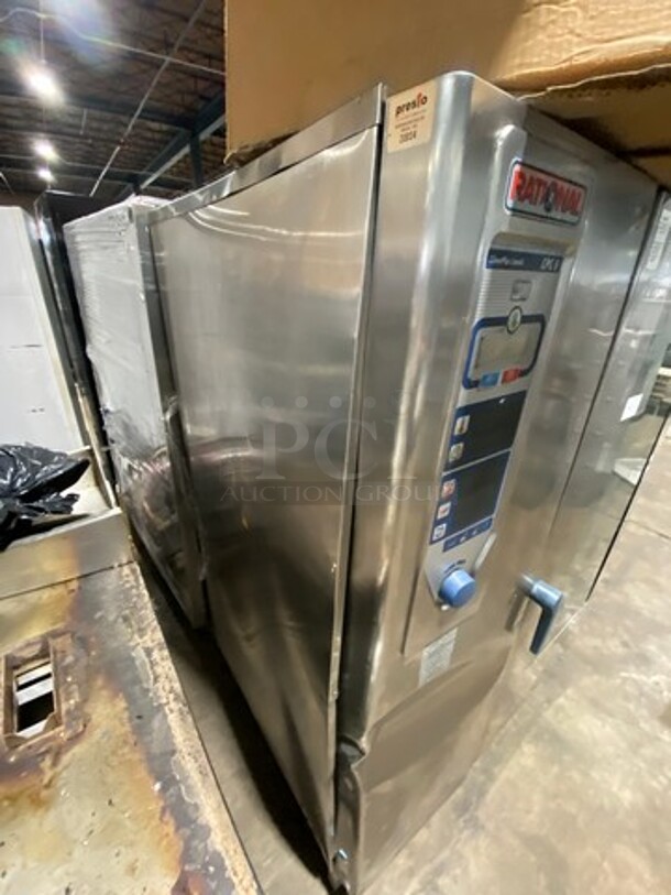 BEAUTIFUL! Rational Commercial Natural Gas Powered Combi Convection Oven! With View Through Door! With Digital Touch Controls! All Stainless Steel! On Legs! - Image 2 of 11