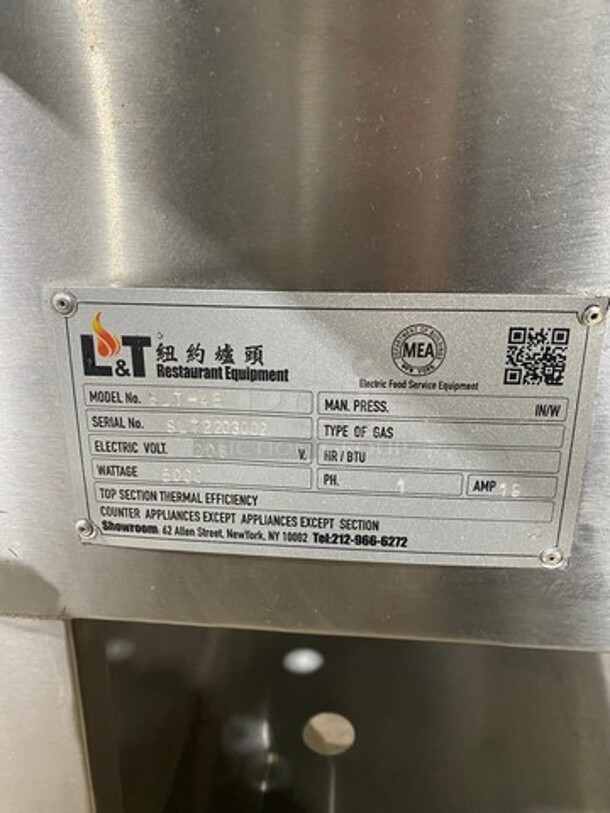L & T Commercial Electric Powered Steam Table! With Storage Space Underneath! All Stainless Steel! On Legs! Model: SLT4E SN: SLT2203002 208V 1 Phase - Image 6 of 10