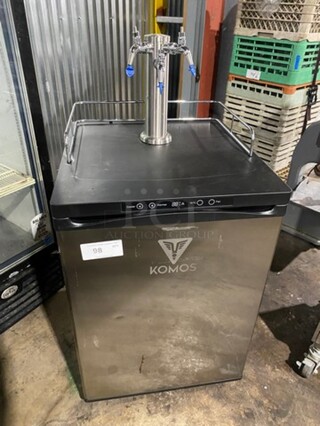 Komos Commercial Refrigerated 3 Tap Kegerator! With Single Door Storage Space Underneath! Model: KLKC 115V