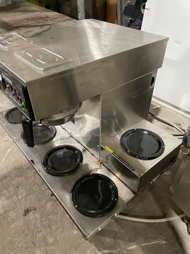 Bunn Commercial Stainless Steel Countertop Coffee Brewer! With 6 Warmers! With Hot Water Dispenser! On Legs! 120/208-240V 1 Phase! Model: AXIOM 0/6 TWIN! - Image 3 of 10