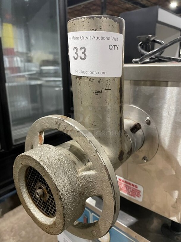 Attias Commercial Countertop Meat Grinder! All Stainless Steel! On Legs! 115V 1 Phase! Model: SM7651! - Image 5 of 7