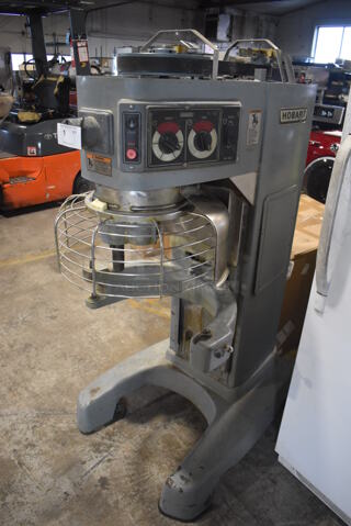 Hobart Legacy HL662 Metal Commercial Floor Style 60 Quart Planetary Dough Mixer w/ Bowl Guard. 220-250 Volts, 1 Phase. 28x40x64