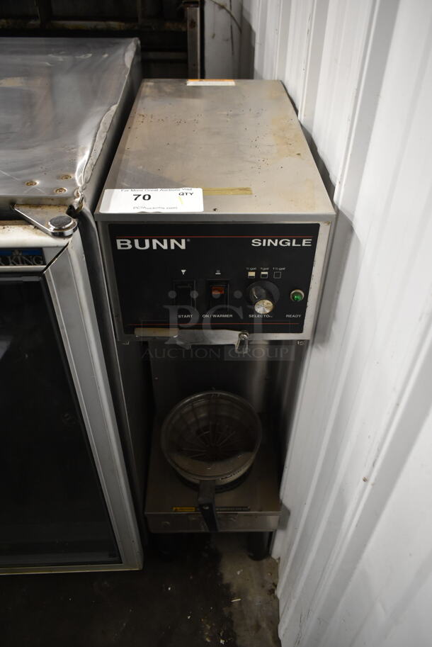 Bunn SINGLE Stainless Steel Commercial Countertop Coffee Machine w/ Metal Brew Basket. 120/208 Volts, 1 Phase. 