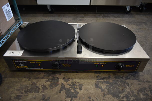 BRAND NEW SCRATCH AND DENT! 2023 Carnival King 382TCM16DBL Stainless Steel Commercial Countertop 16" Dual Non-Stick Crepe Maker. 208-240 Volts, 1 Phase. Tested and Working! - Image 2 of 6