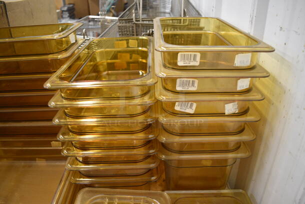 ALL ONE MONEY! BRAND NEW Lot of 30 Drop In Bins, 21 Lids and 6 Straining Inserts. Includes 1/1x6, 1/3x6, 1/2x2.5 - Image 3 of 9