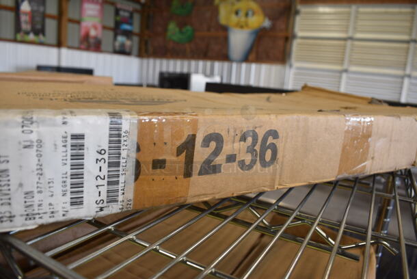 BRAND NEW IN BOX! Advance Tabco Stainless Steel Commercial Shelf w/ Brackets. 36x8x3 - Image 4 of 4