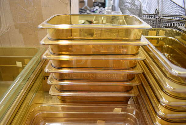 ALL ONE MONEY! BRAND NEW Lot of 30 Drop In Bins, 21 Lids and 6 Straining Inserts. Includes 1/1x6, 1/3x6, 1/2x2.5 - Image 4 of 9