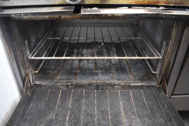 Garland Sunfire Commercial Stainless Steel Natural Gas Powered 10 Burner Range With 2 Standard Ovens, Overhself And Steel Racks. - Image 4 of 6