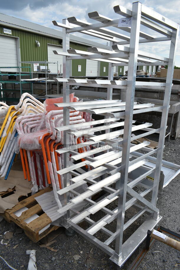 Regency 600CANRK162M Metal Commercial Full-Size Mobile Aluminum Can Rack for #10 and #5 Cans on Commercial Casters.  - Image 1 of 4