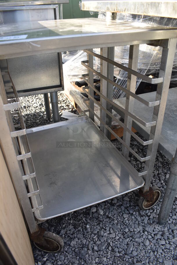 Metal Commercial Pan Transport Rack on Commercial Casters. 21x25x31 - Image 2 of 3