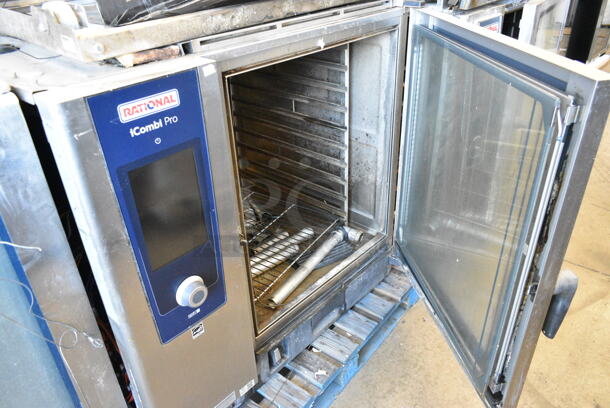 2021 Rational LM100EE Stainless Steel Commercial Electric Powered iCombi Convection Oven w/ Box of Piping. 440/480 Volts, 3 Phase. - Image 9 of 9