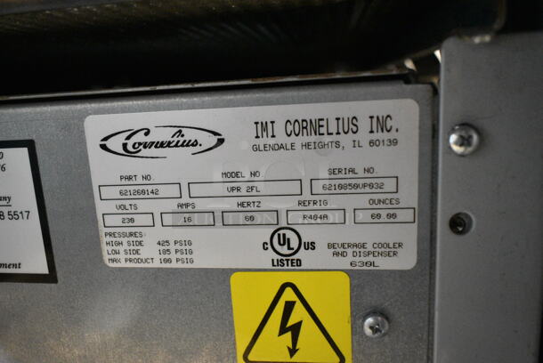Cornelius VPR 2FL Stainless Steel Commercial Countertop 2 Flavor Frozen Beverage Machine. 115 Volts, 1 Phase. Cannot Test Due To Plug Style - Image 7 of 7