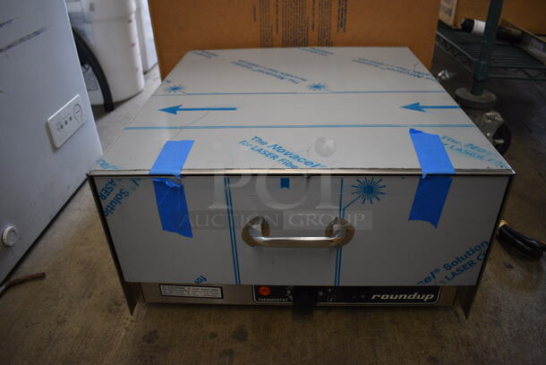 BRAND NEW IN BOX! Roundup AJ Antunes Model WD-20 Stainless Steel Commercial Warming Drawer. 120 Volts, 1 Phase. 19x17x11