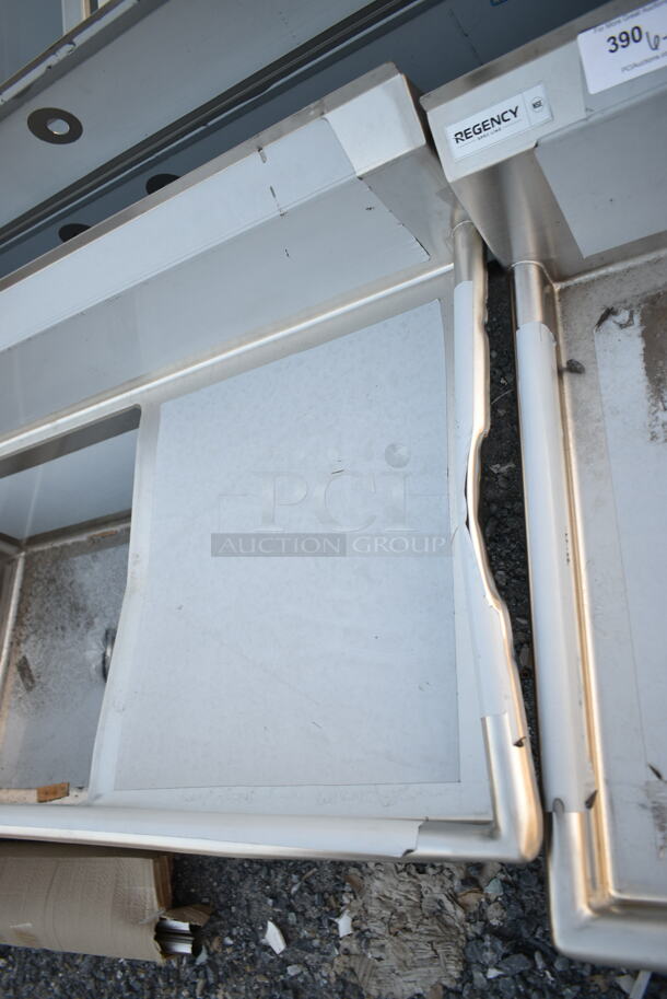 BRAND NEW SCRATCH AND DENT! Regency Spec Line Stainless Steel Commercial 3 Bay Sink w/ Dual Drain Boards. Bays 30x23.5x14. Drain Boards 22.5x25 - Image 3 of 10