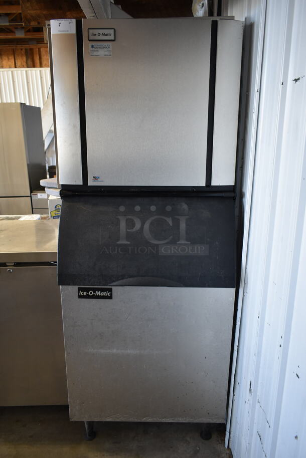 2019 Ice-O-Matic CIM1136HA1 Stainless Steel Commercial Ice Head on Ice-O-Matic B55PSB Commercial Ice Bin. 208-230 Volts, 1 Phase.  - Image 1 of 7
