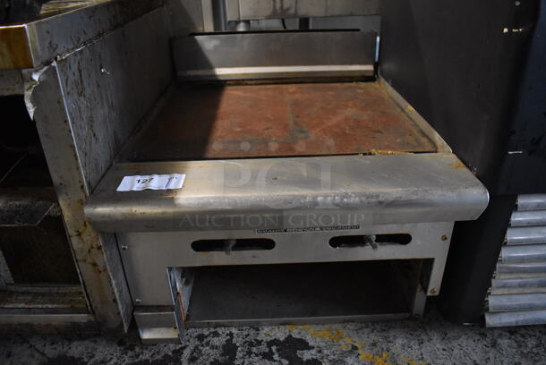 American Range Stainless Steel Commercial Countertop Natural Gas Powered Flat Top Griddle. Comes w/ 4 Legs. 24x32x21