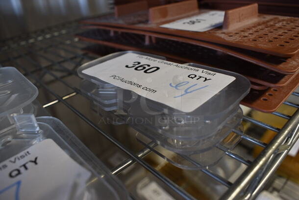 ALL ONE MONEY! Lot of 4 Clear Poly 1/9 Size Drop In Bin Straining Inserts! - Image 2 of 3