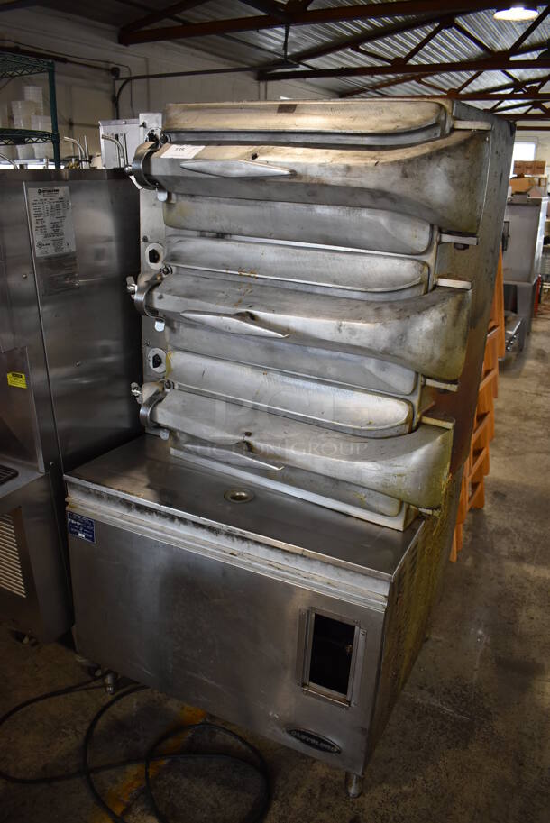 Cleveland Stainless Steel Commercial Floor Style Gas Powered 3 Deck Pressure Steam Cabinet. 40x35x68 - Image 2 of 7