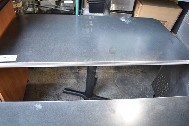 2 Dining Height Table on Black Metal Table Base. 2 Times Your Bid! - Image 4 of 5