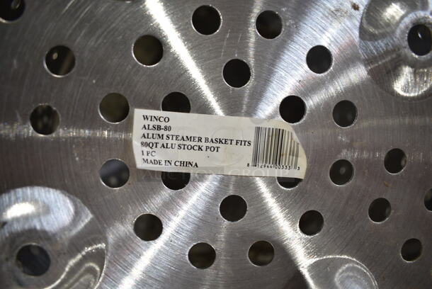 6 BRAND NEW! Winco Metal Steamer Pot Inserts Including ALSB-80, ALSB-40, ALSB-20. 6 Times Your Bid! - Image 4 of 8