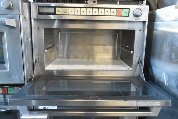 Panasonic NE-3280 Stainless Steel Commercial Countertop Electric Powered Microwave Oven.  - Image 2 of 3