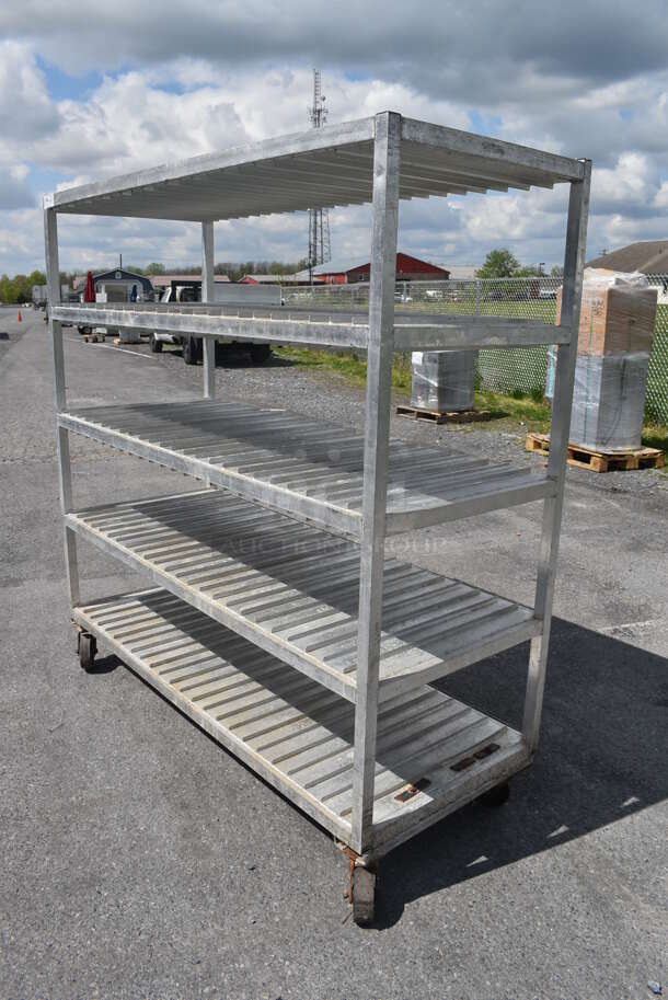 Metal 5 Tier Shelving Unit on Commercial Casters.  - Image 3 of 6