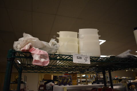 ALL ONE MONEY! Tier Lot of Various Items Including Plastic Containers, GIARC Handheld Flastloader, 2010 Audi License Plate Holder, and Grill Utensil Set