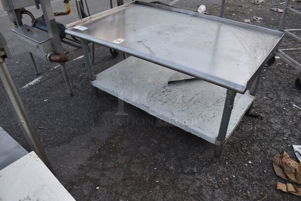Stainless Steel Commercial Equipment Stand w/ Metal Under Shelf. 48x30x25