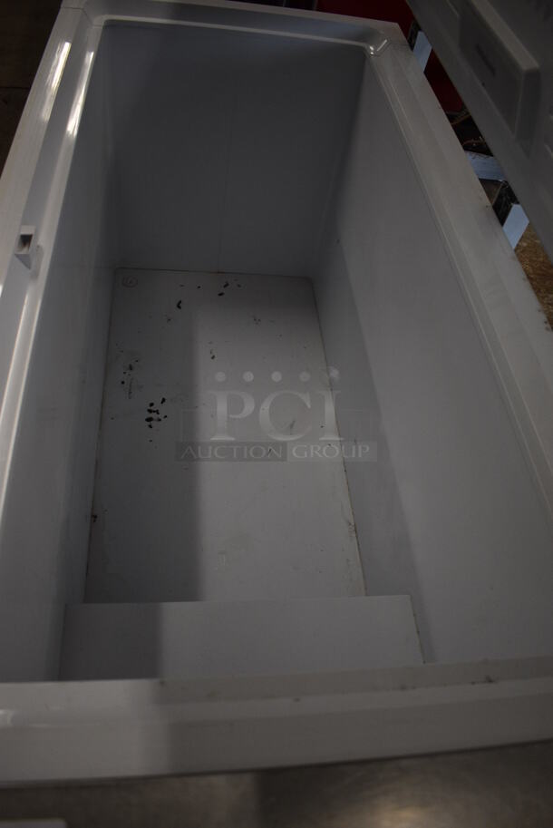 Frigidaire Metal Floor Style Chest Freezer. 56x29x32.5. Tested and Working! - Image 3 of 5