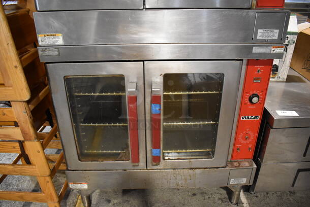 2 Vulcan Stainless Steel Commercial Electric Powered Full Size Convection Oven w/ View Through Doors, Metal Oven Racks and Thermostatic Controls. 230 Volts, 1 Phase. 40x32x70. 2 Times Your Bid! - Image 10 of 10