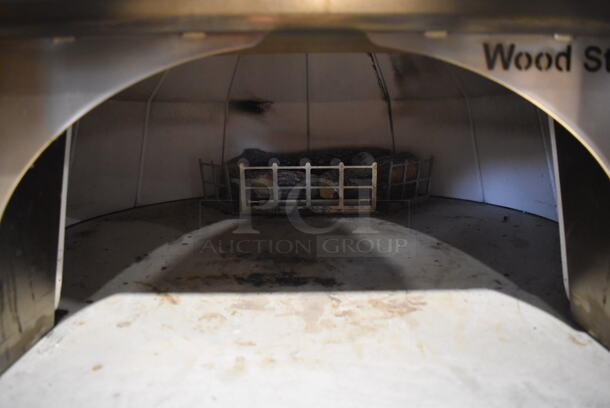 LIKE NEW! Wood Stone WS-MH-4 Stainless Steel Commercial Floor Style Wood and Gas Fired Il Forno Single Deck Pizza Oven. 54x60x75 - Image 6 of 12