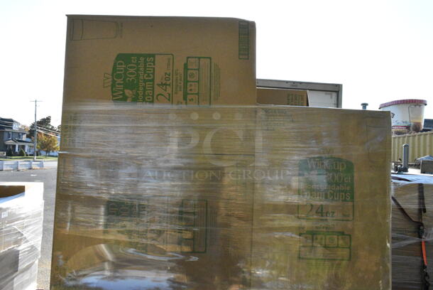 18 BRAND NEW! Boxes Including Ecopax PB48-WHT Paper Bowls, 7.9" Diameter, White, Athena, Bowl Only, . 18 Times Your Bid! WinCup 24 oz Foam Cups. 18 Times Your Bid!  - Image 4 of 11